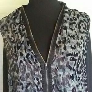 Lane Bryant Animal Print Sheer Blouse